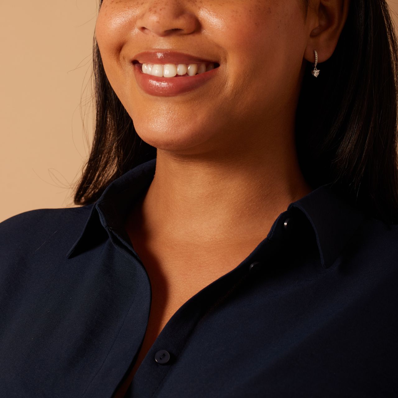 Silberne Ohrringe mit Zirkonia-Herz