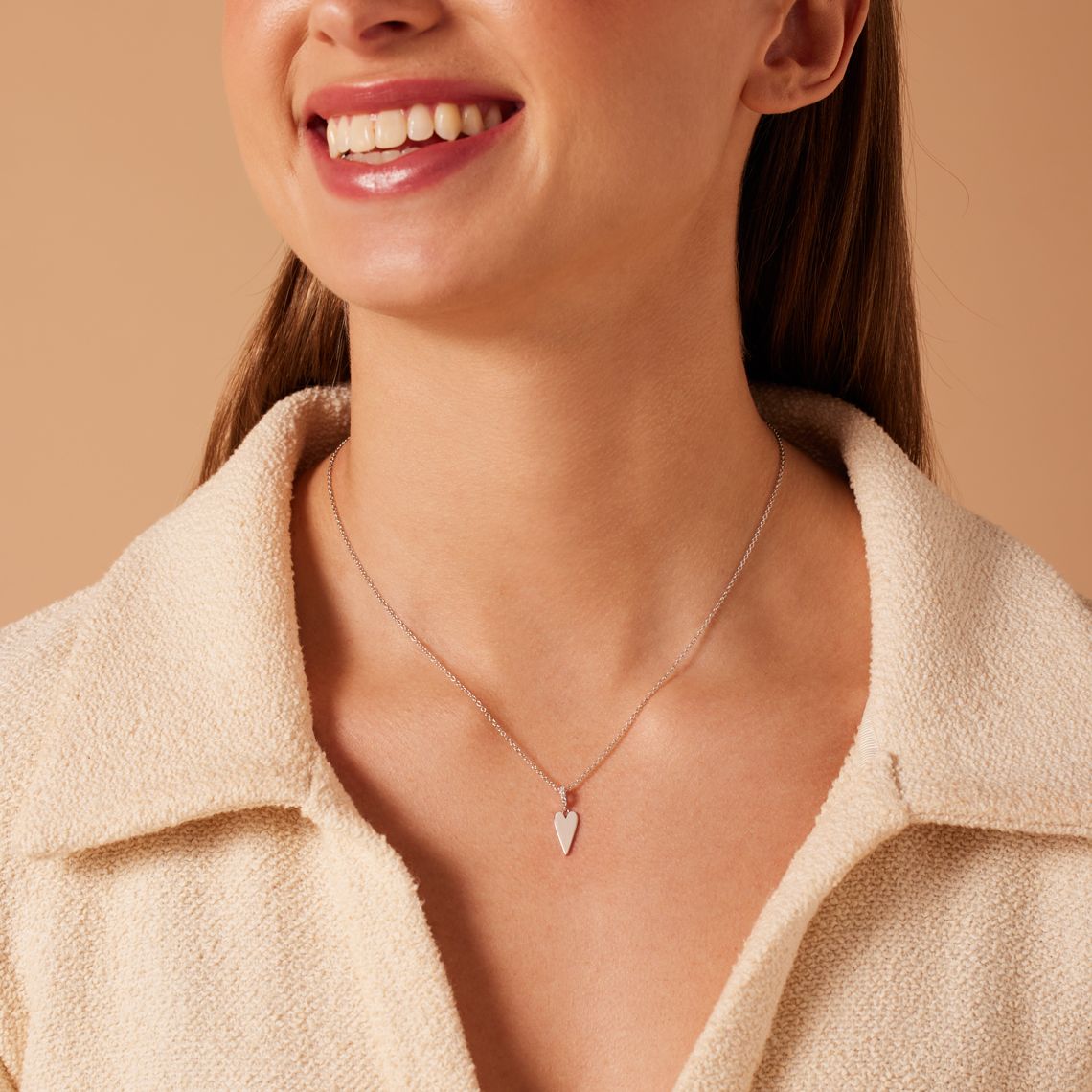 Zilveren damesketting met hanger voor dames