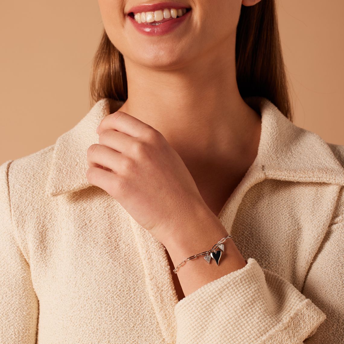 Zilveren armband met hanger voor dames