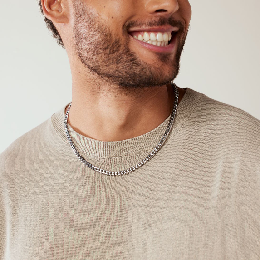 Stainless steel herenketting gourmetschakel