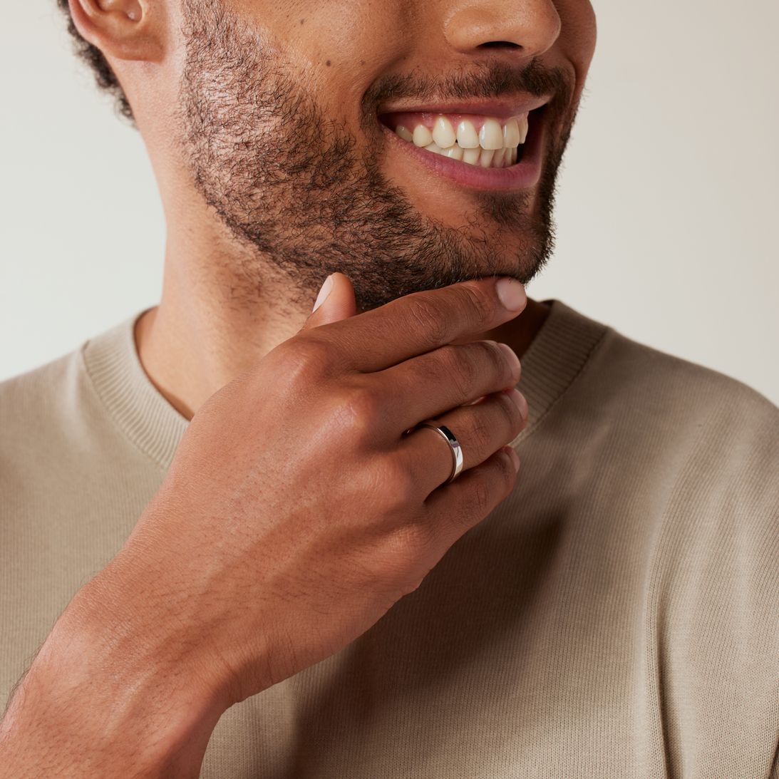 Zilveren liefdesring heren