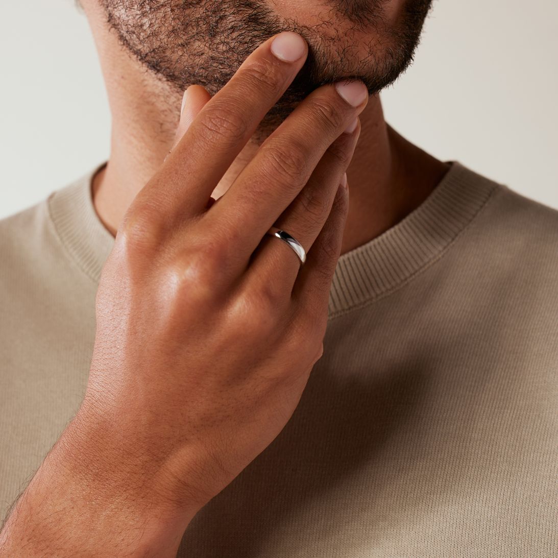 Zilveren liefdesring heren