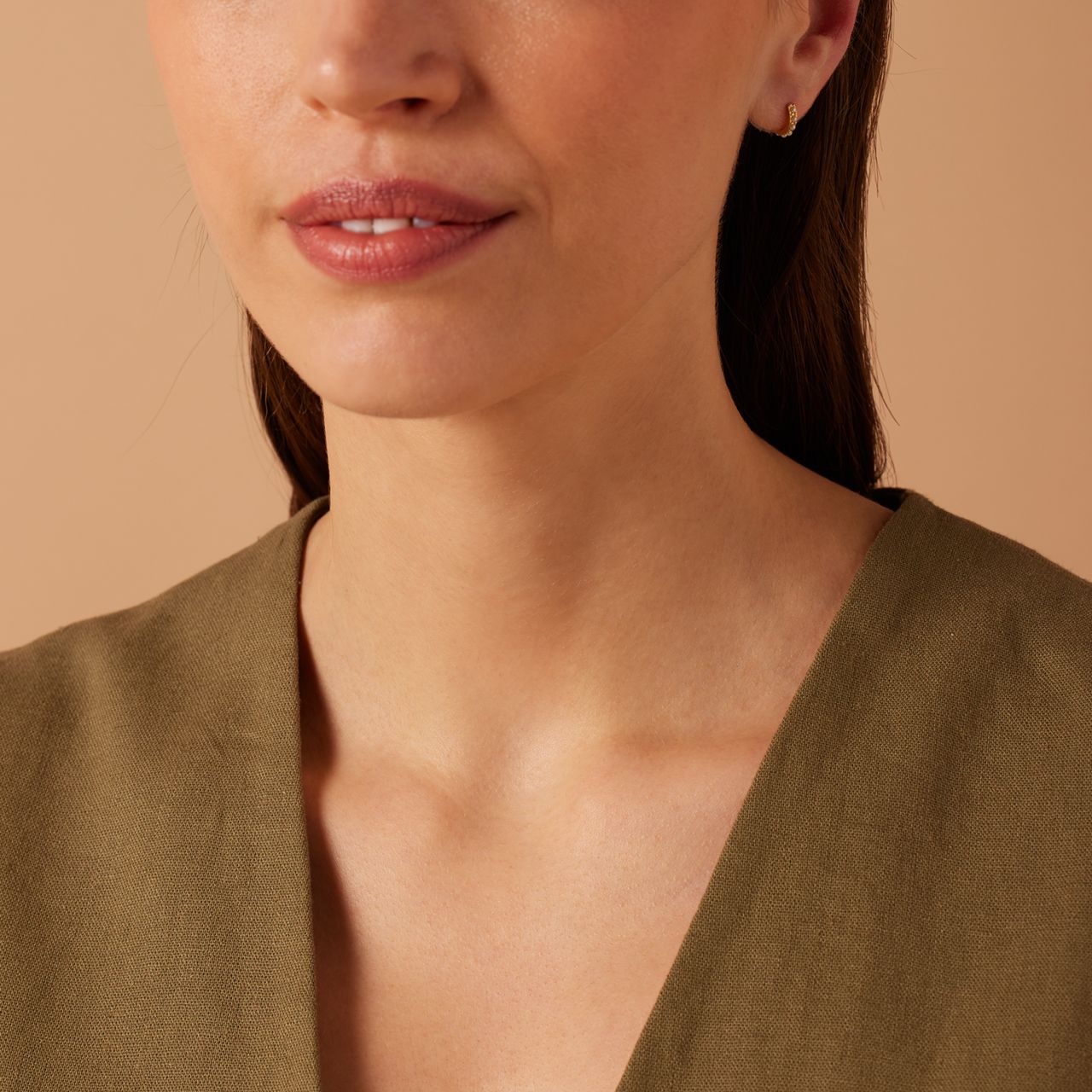 Stalen goldplated earcuff parel
