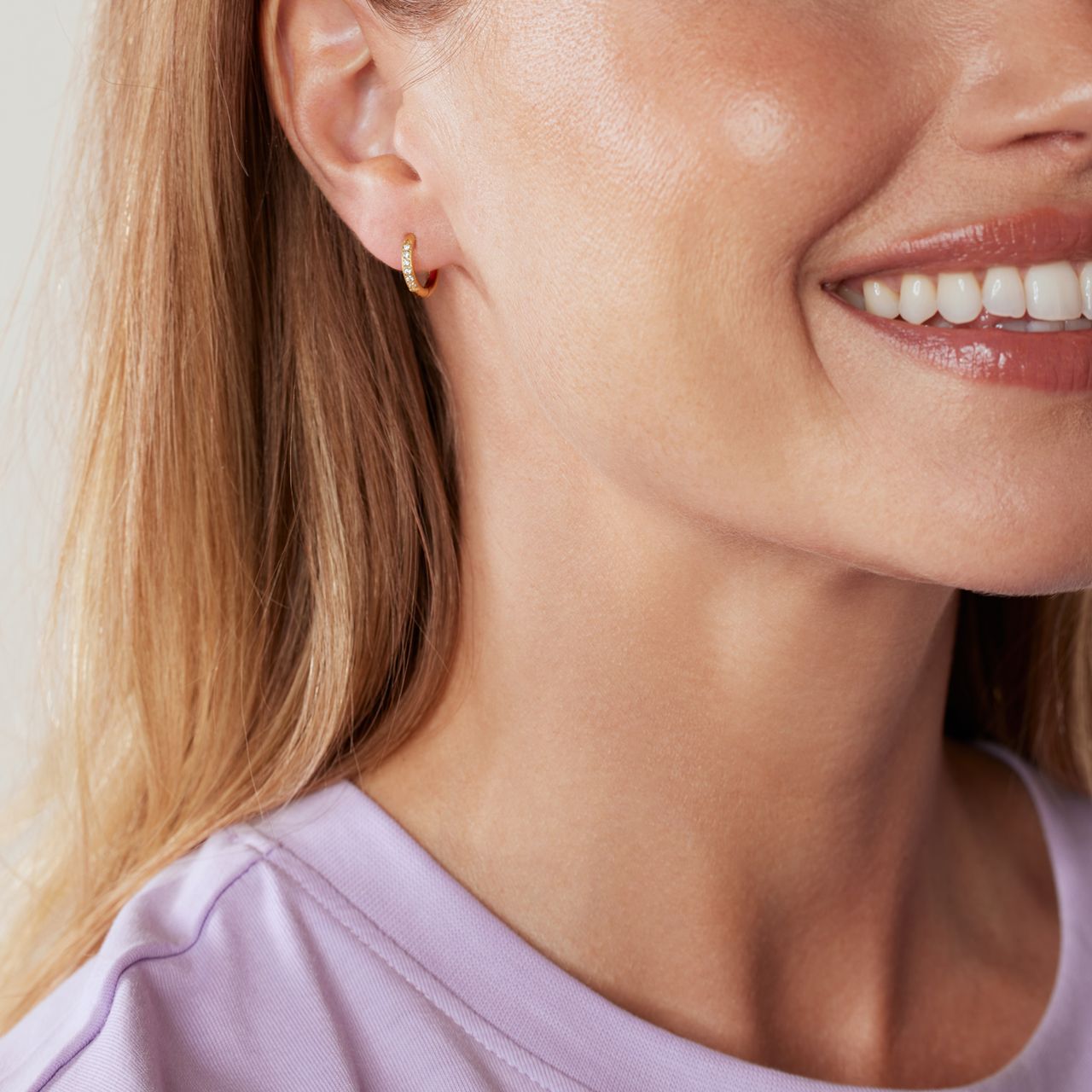Stainless steel oorringen met zirkonia voor dames