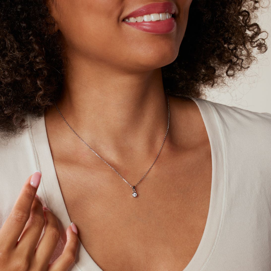 Zilveren ketting met hanger met zirkonia 