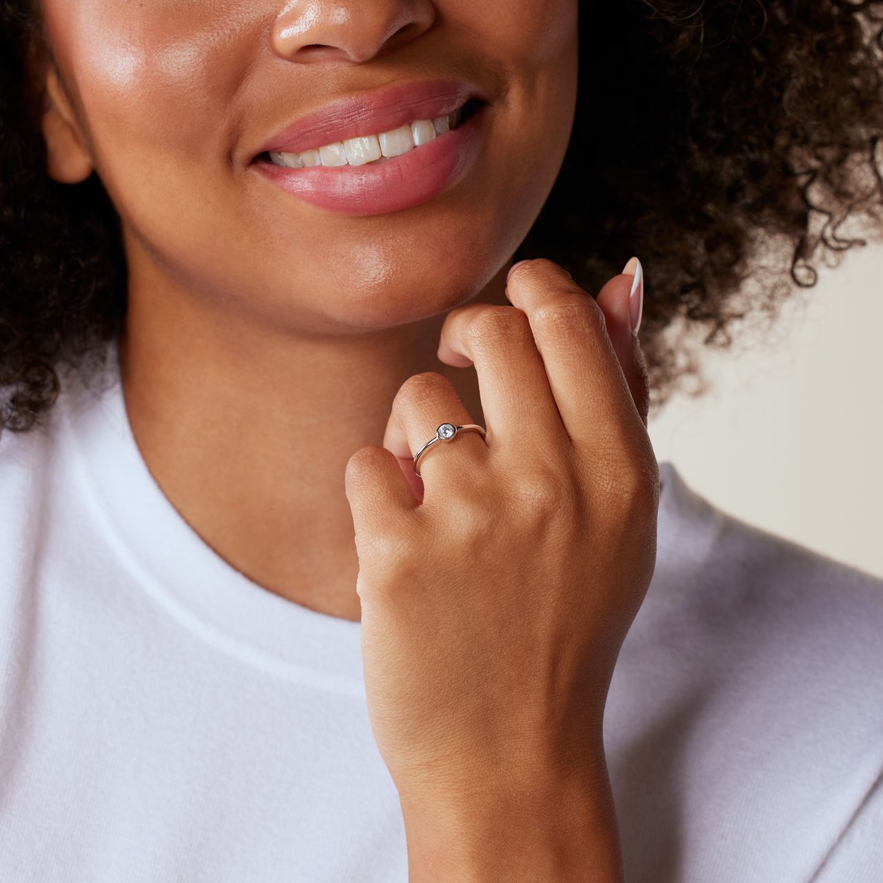 Silberner Ring mit Zirkonia