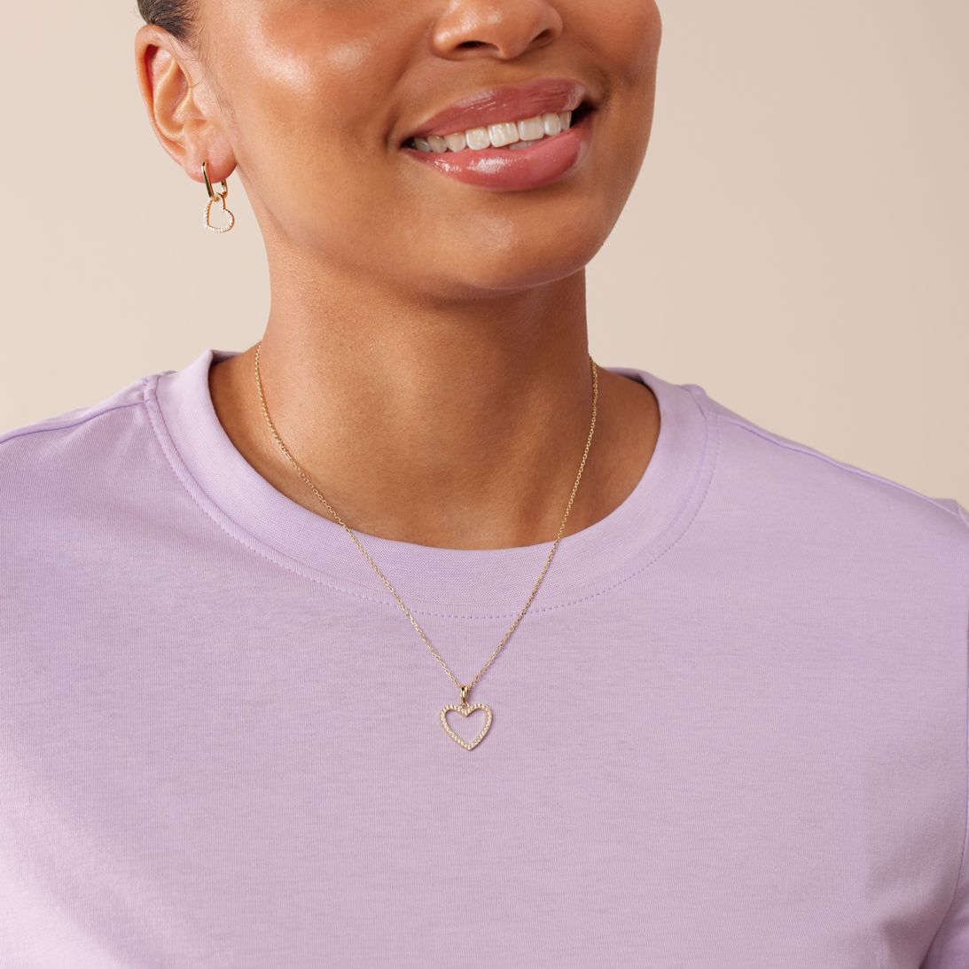 Zilveren goldplated ketting met oorbellen en zirkonia