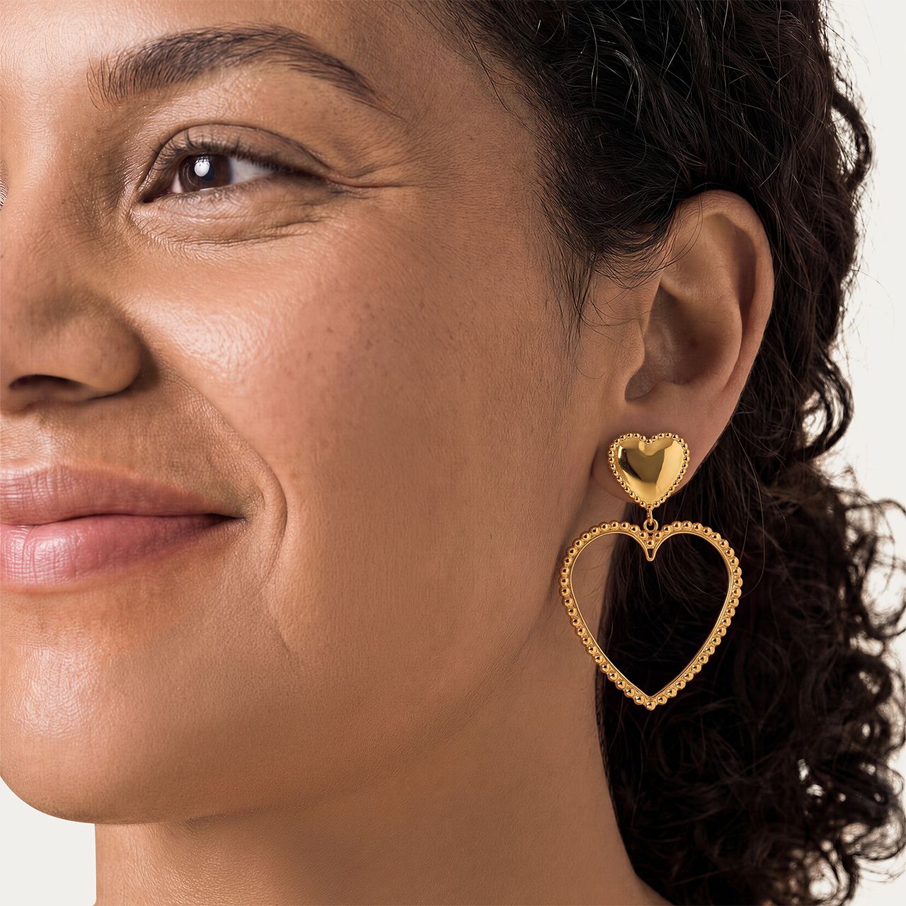 Stainless steel oorknoppen hart voor dames