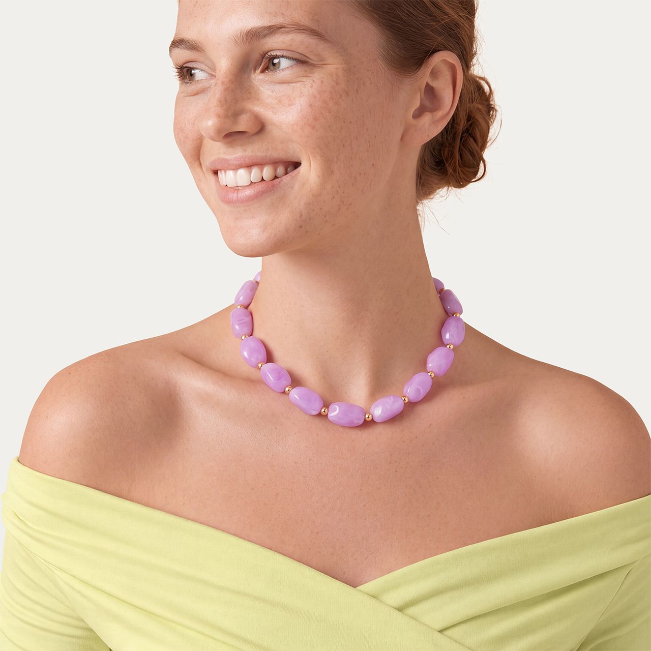 Stainless steel kralenketting voor dames