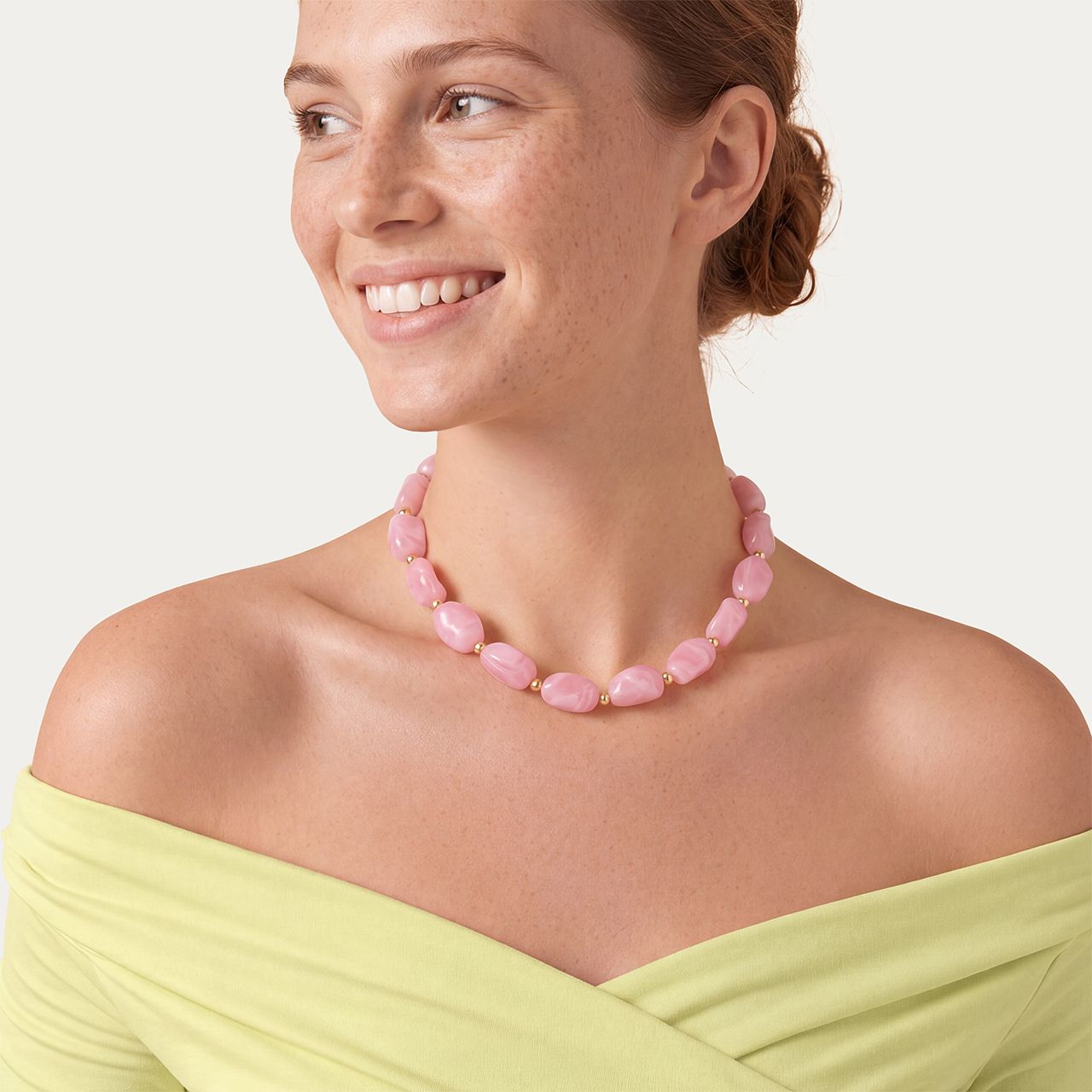 Stainless steel kralenketting voor dames