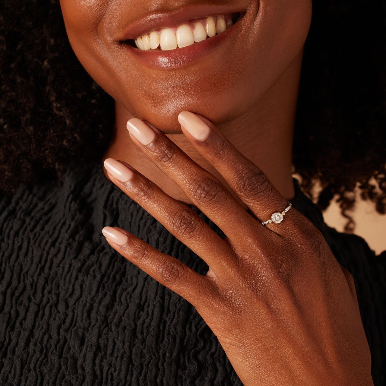 14K geelgouden entourage ring 23 diamanten 0,10ct