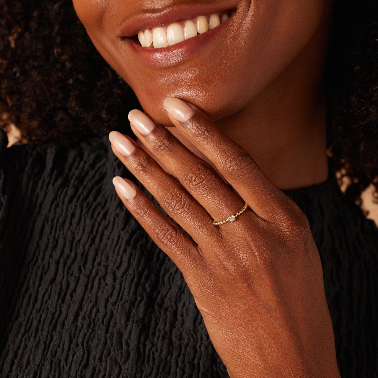 9 karaat geelgouden ring met witte zirkonia