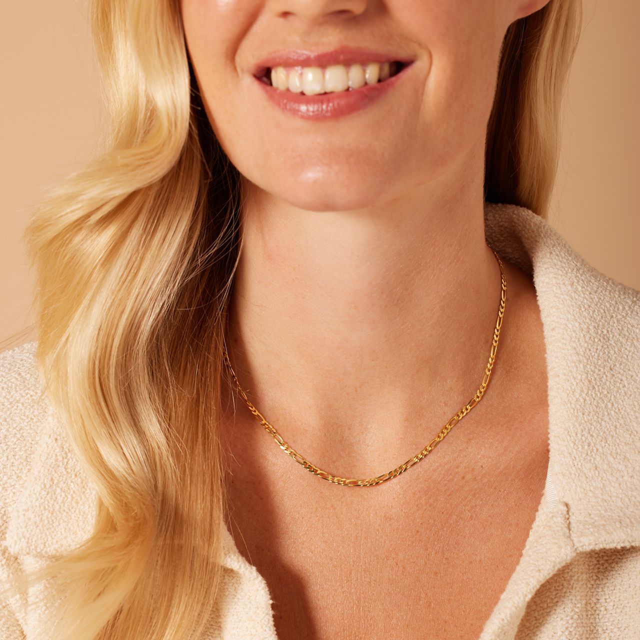 Zilveren goldplated kinderschakelketting