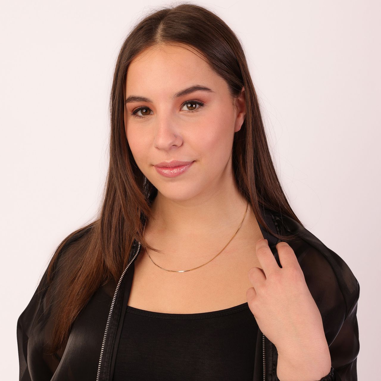 14K geelgouden ketting 50cm venetiaanschakel 1,2mm