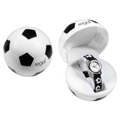 Regal Armbanduhr für Jungen in Fußball-Geschenkbox