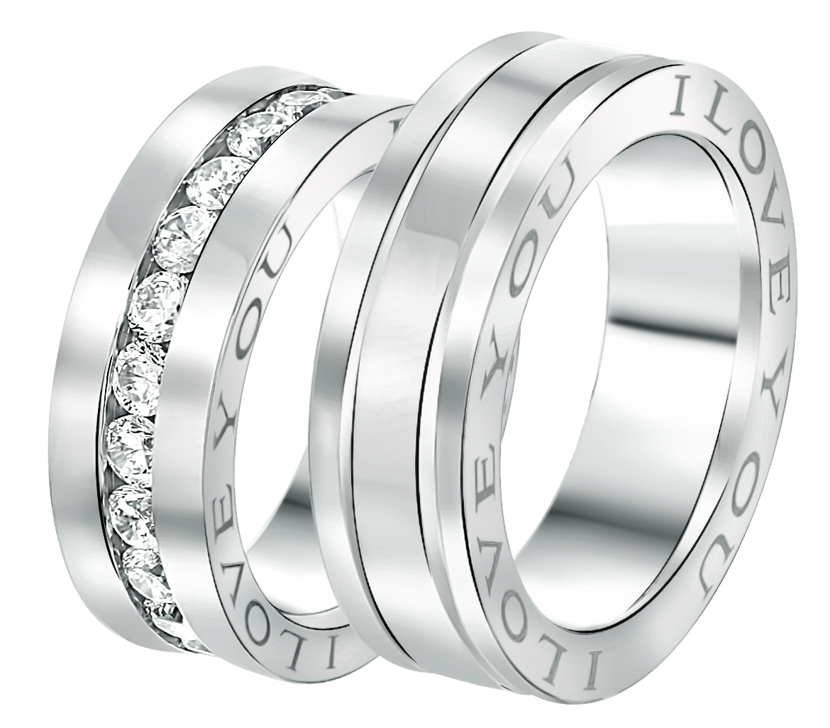 Stainless steel liefdesring Venice heren