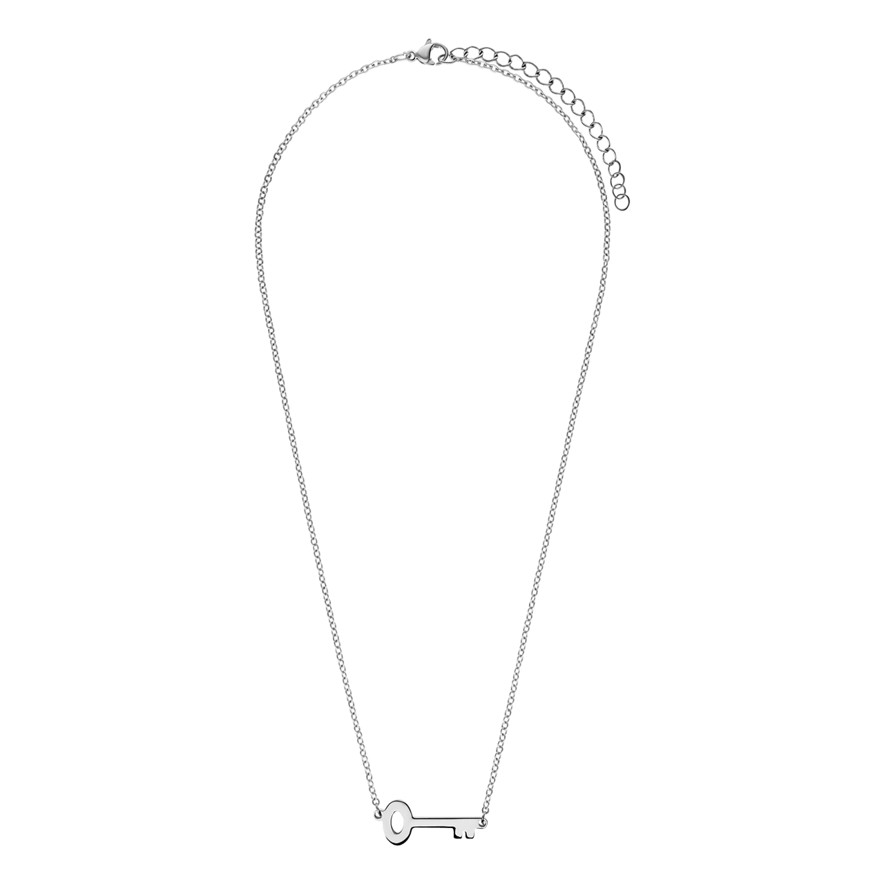 Gerecycleerd stainless steel ketting sleutel