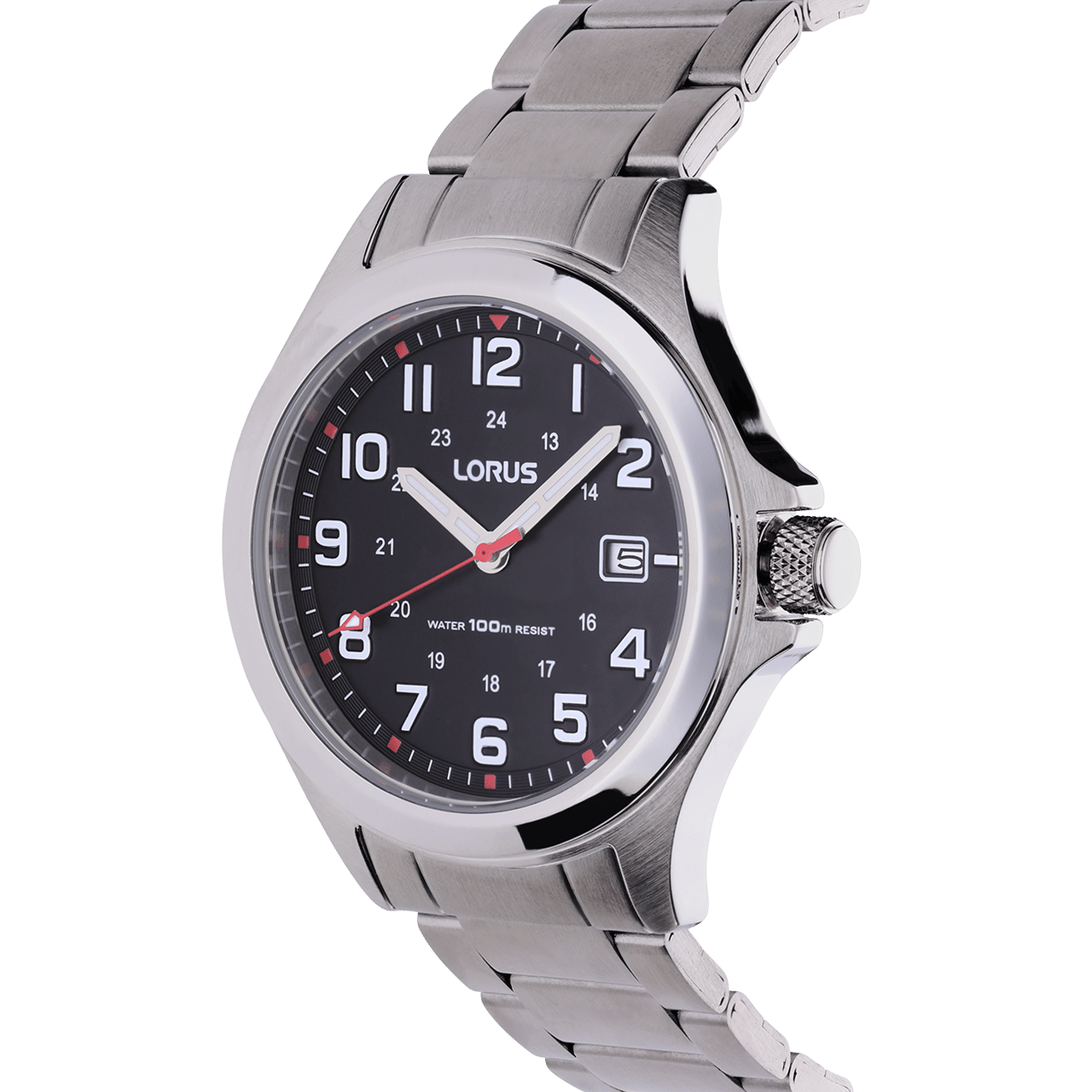 Lorus Herren Uhr Silber Stahl Analog RXH01IX5