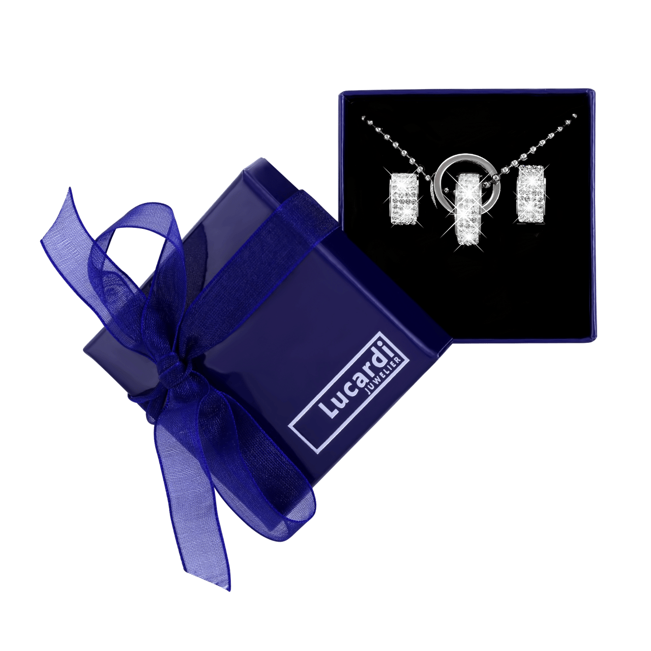 Gerecycleerd stalen set met kristal