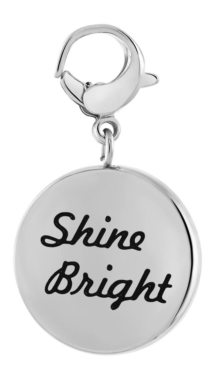 Gerecycled just.d stalen hanger ster/shine met kristal