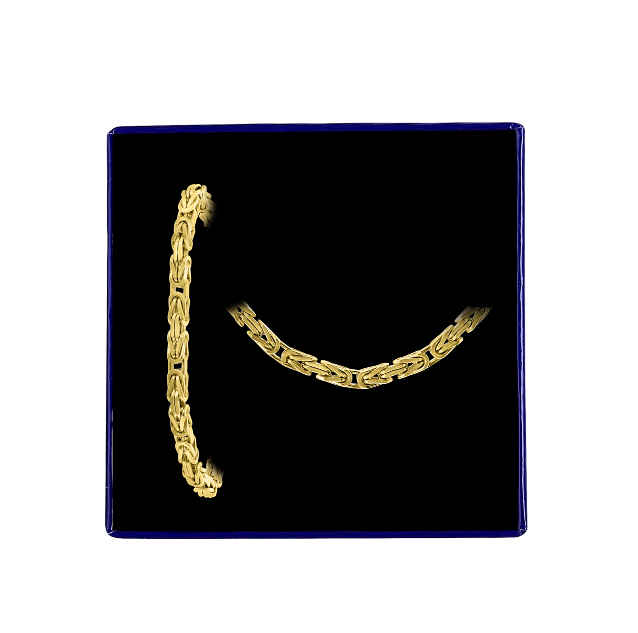 Goldplated cadeauset koningsschakel