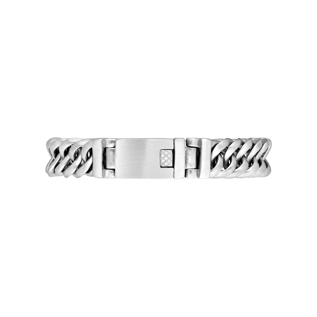Gliederarmband aus Edelstahl für Herren, matt