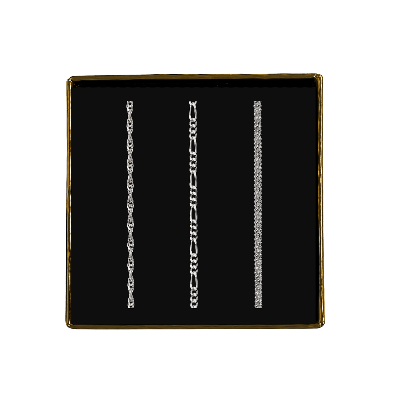 Set mit drei Armbändern aus 925 Silber