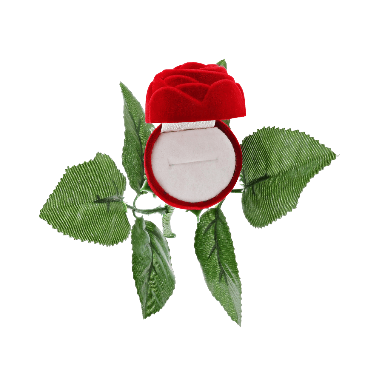 Geschenkrose Ring mit Stiel