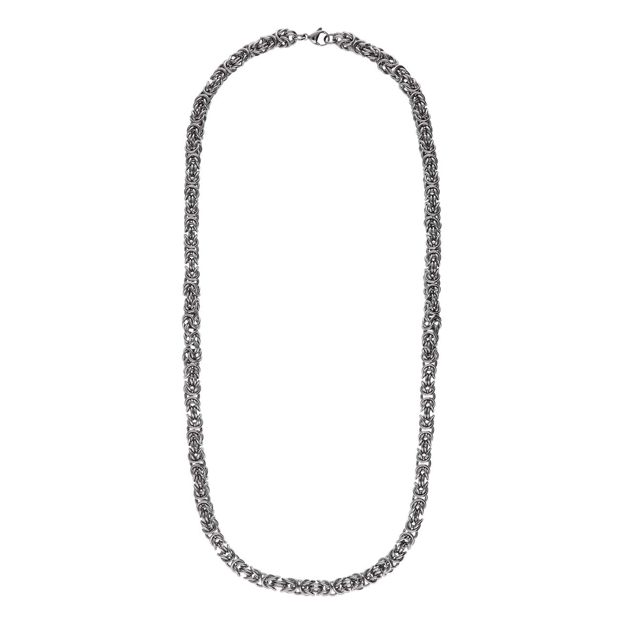 Gerecycled stainless steel ketting koningsschakel voor heren