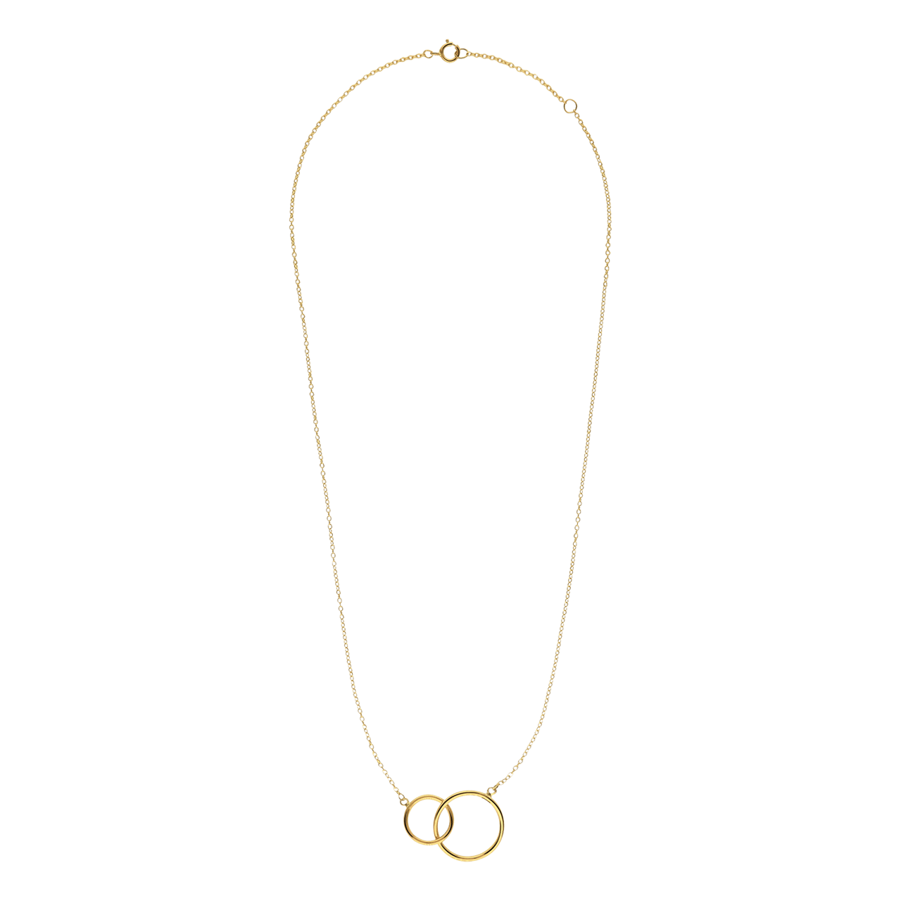 14 karaat gouden ketting met hanger cirkels voor dames