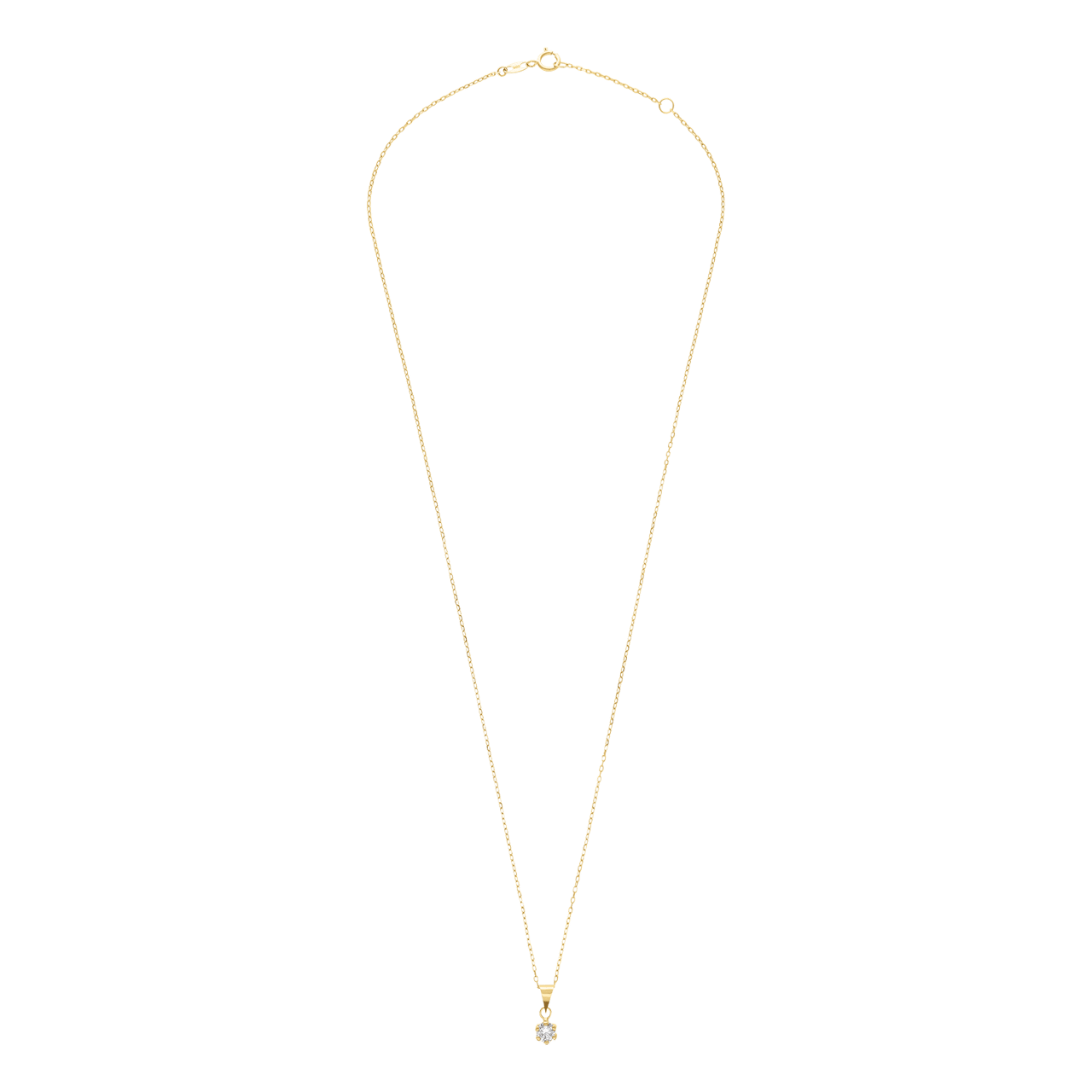 Halskette aus 14 Karat Gelbgold mit Zirkonia