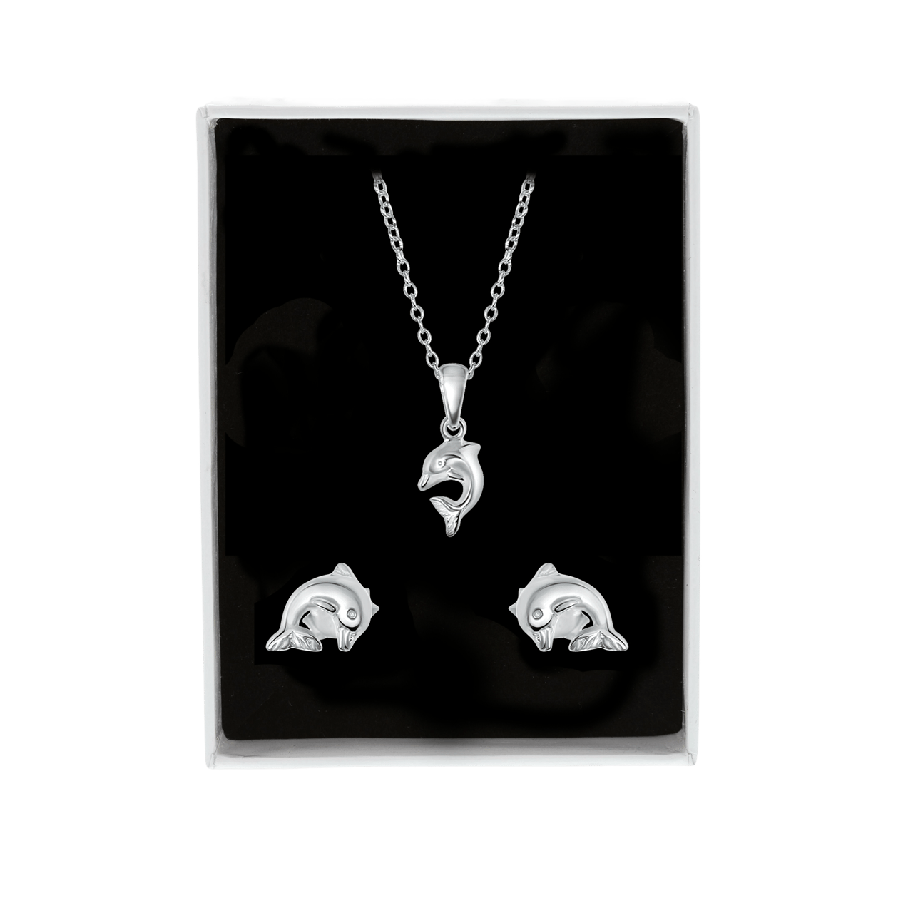 Silbernes Kinderset Delfin