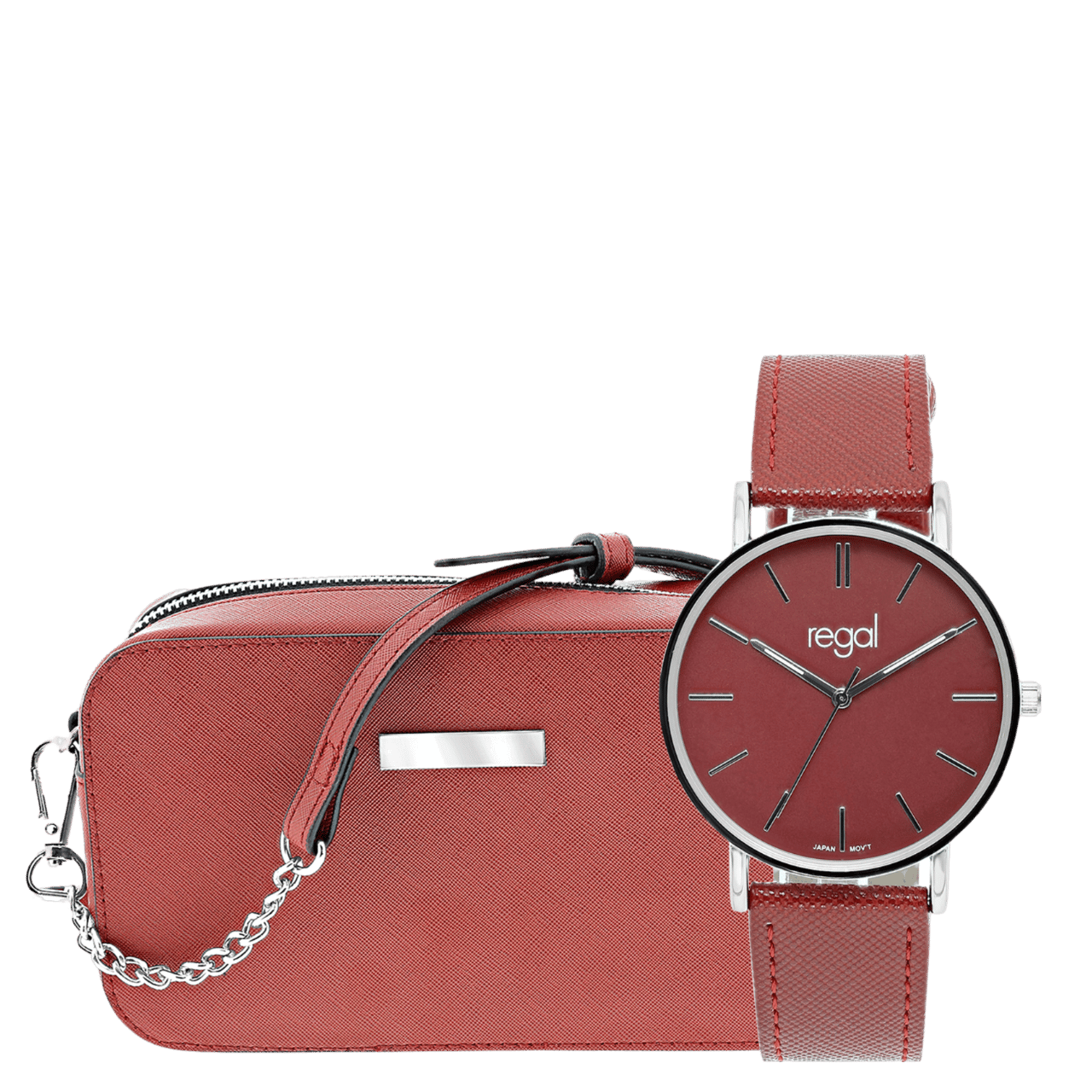 Dunkelrote Schultertasche