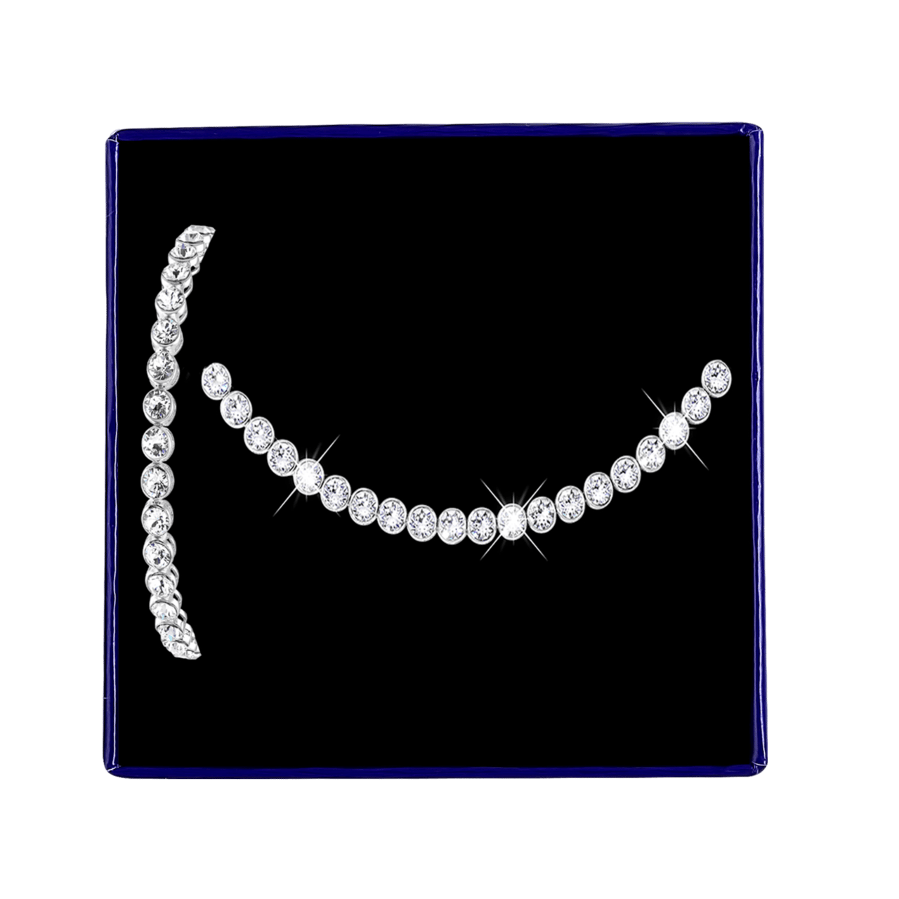 Schmuckset, 925 Silber, mit Kristall