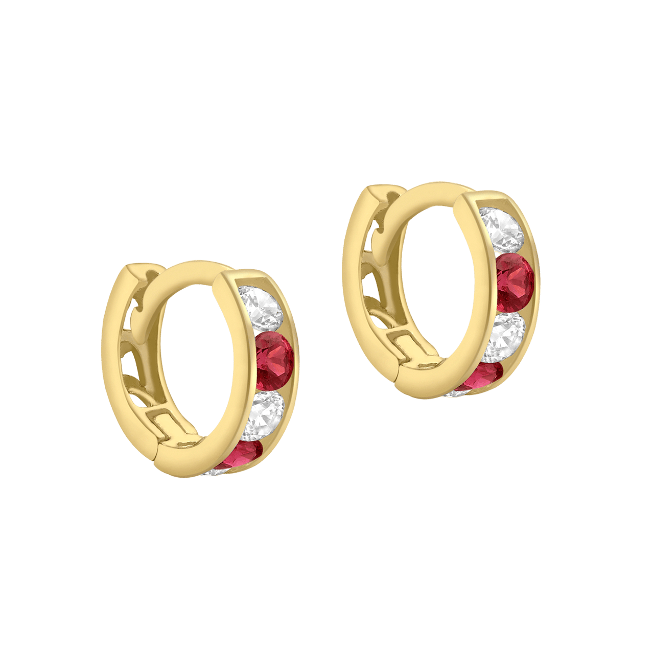 Ohrringe, 375 Gold, mit Zirkonia