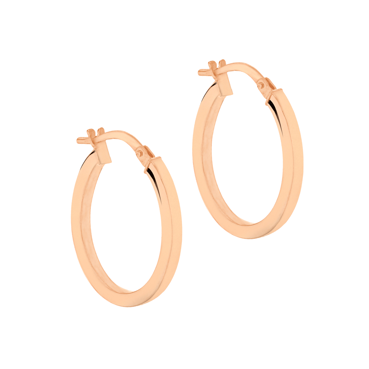 9 Karaat oorbellen ovaal rose