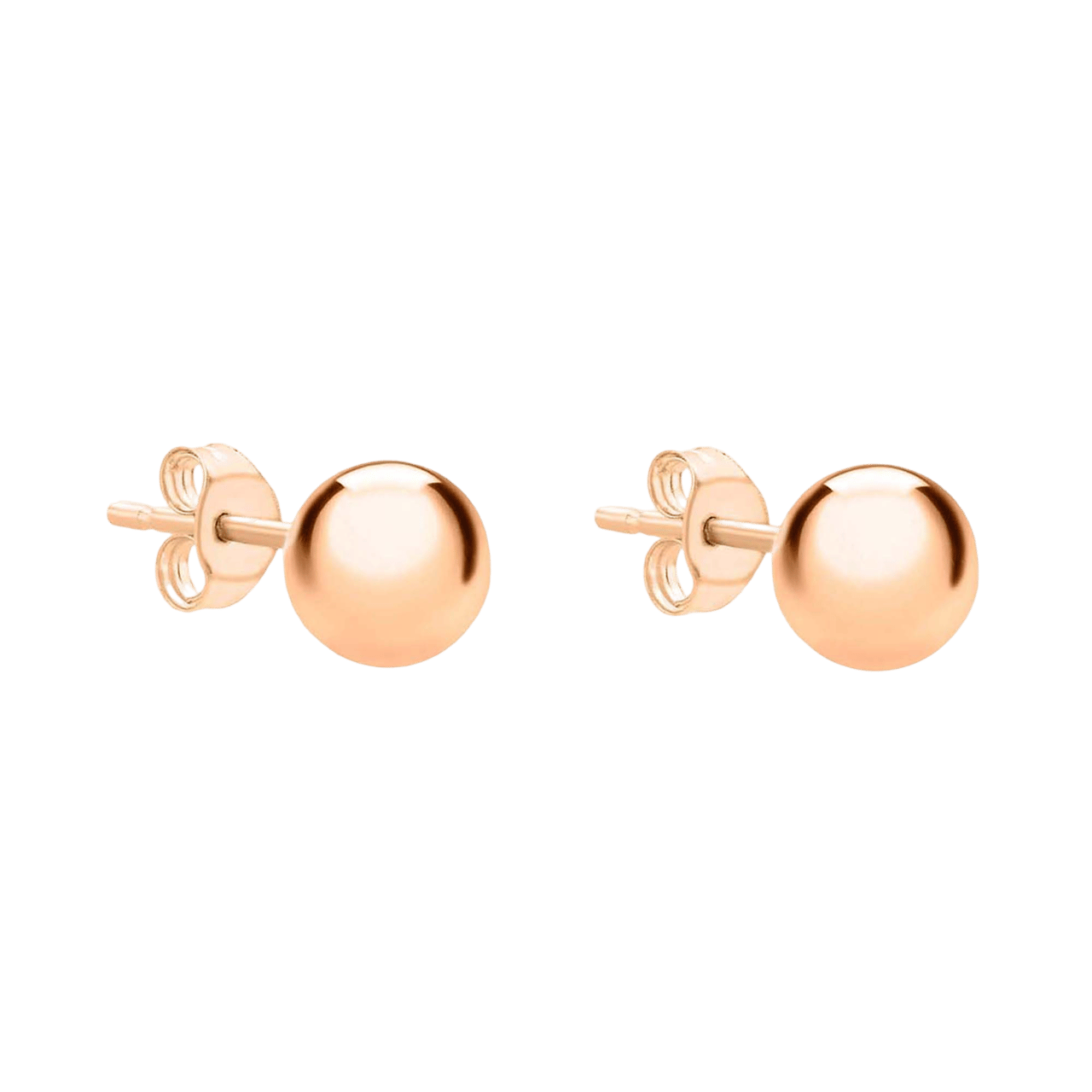 375 Gold Ohrstecker, Kugel, rosa