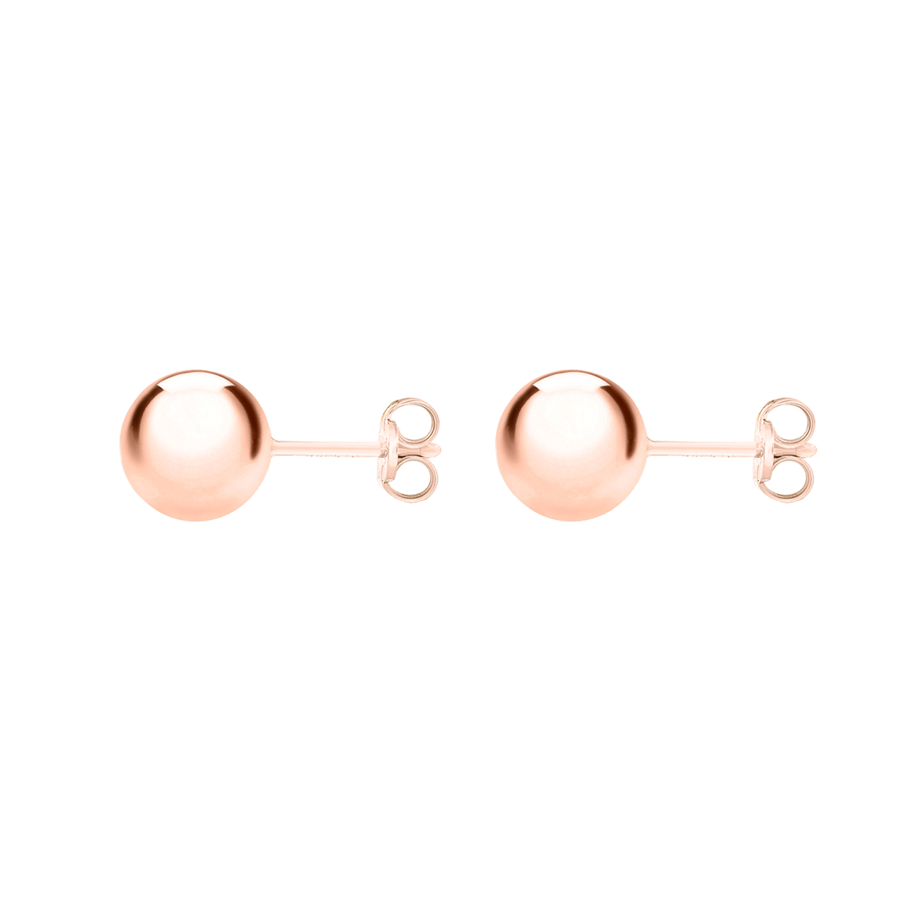 375 Gold Ohrstecker, Kugel, rosa