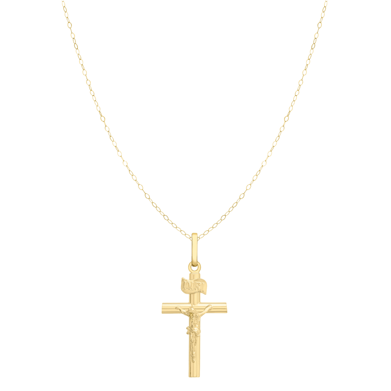 9 karaat ketting met hanger kruis voor dames
