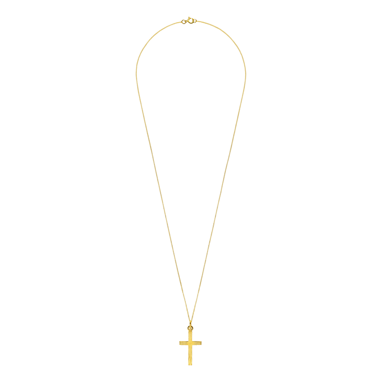 9 karaat ketting met hanger kruis voor dames