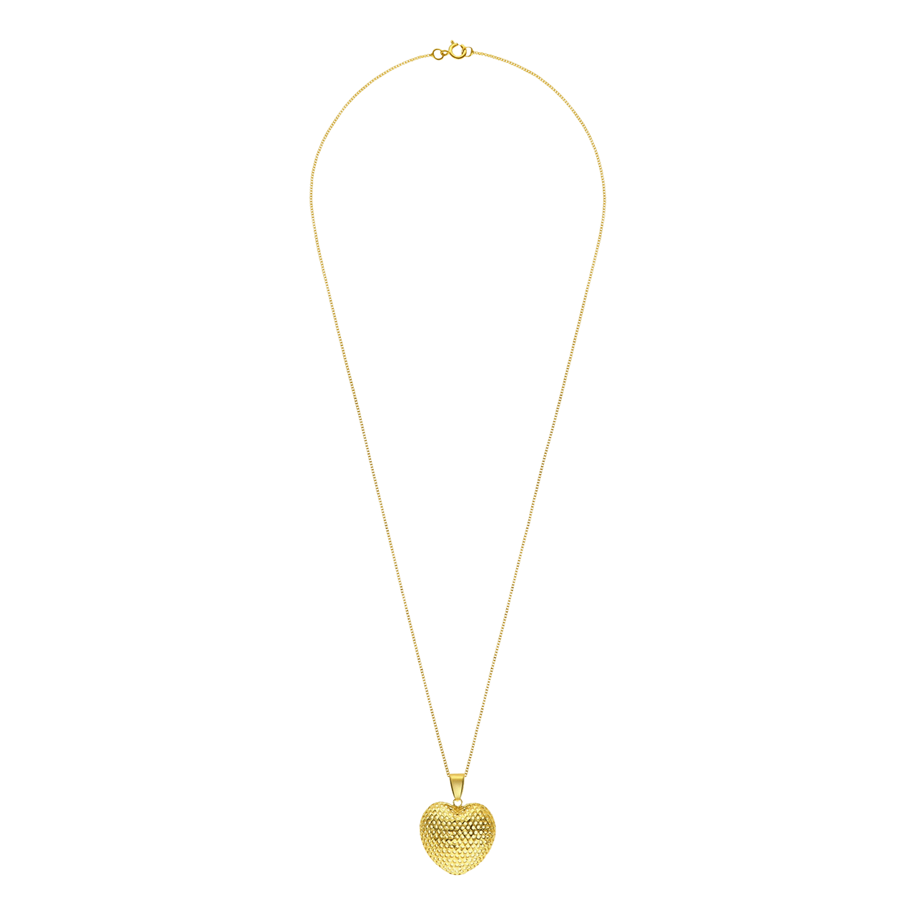 9 karaat ketting met hanger hart voor dames
