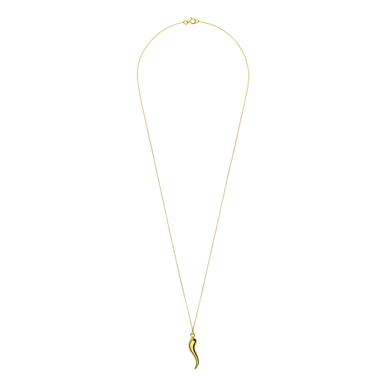 375 Gold Halskette mit Hornanhänger