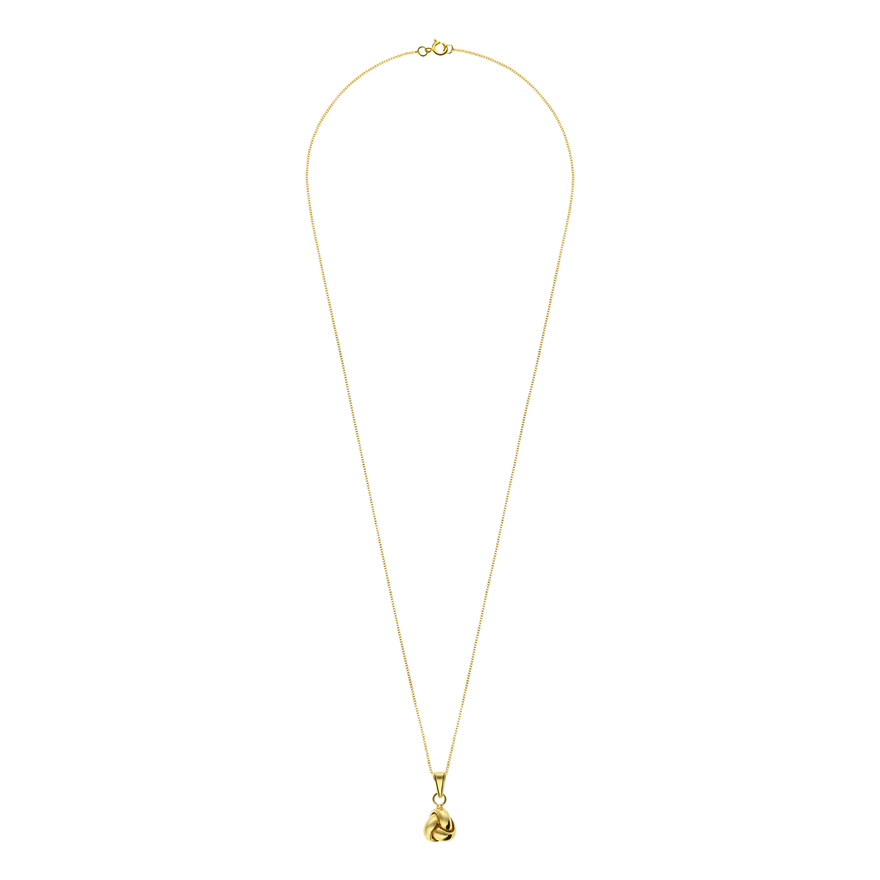 9 Karaat ketting met hanger knoop