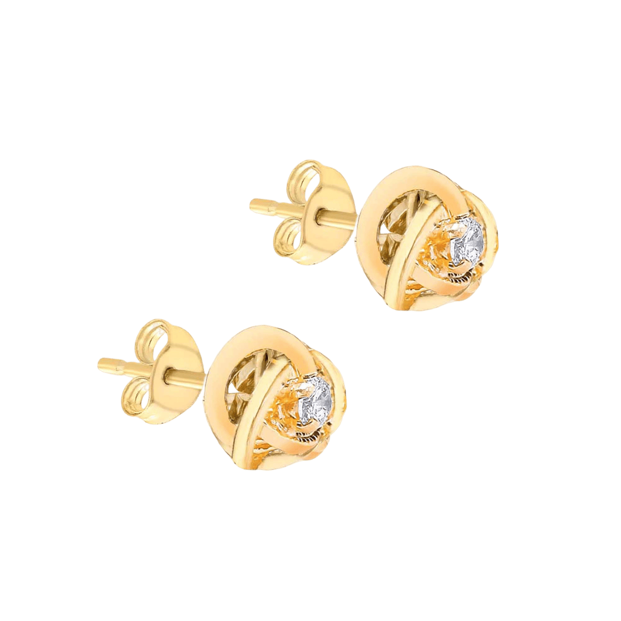 375 Gold Schmuckset Knoten mit Zirkonia
