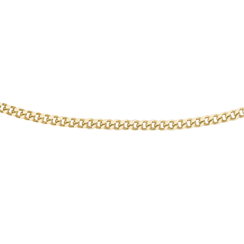 Halskette, 375 Gold, Panzerkette mit Diamantschliff