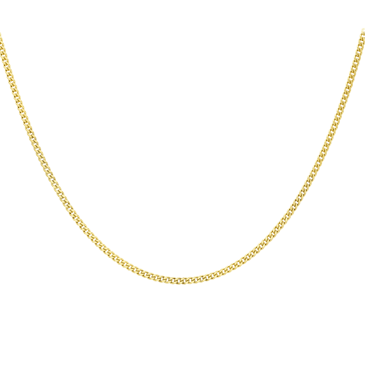 Halskette, 375 Gold, Panzerkette mit Diamantschliff