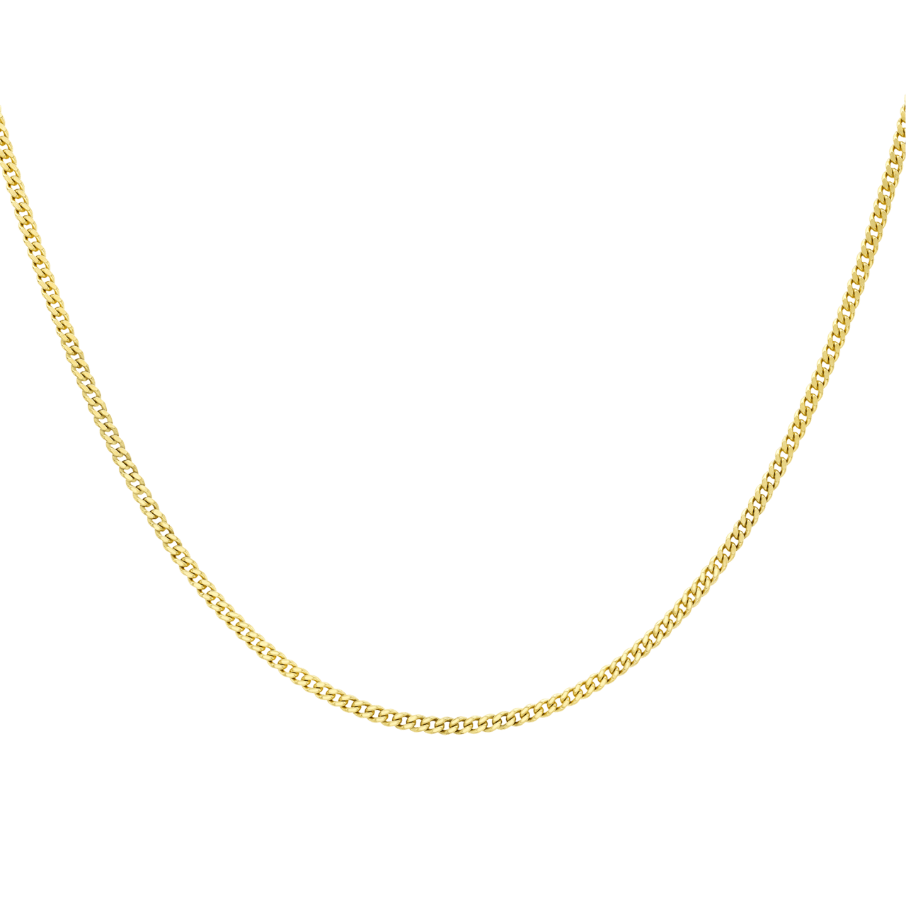 Halskette, 375 Gold, Panzerkette mit Diamantschliff