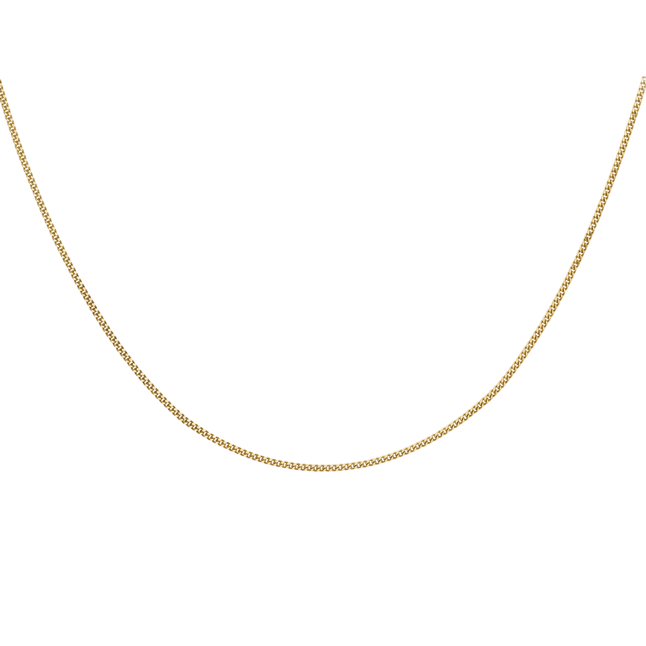 Halskette aus 375 Gold mit Gourmet-Gliedern und Diamantschliff