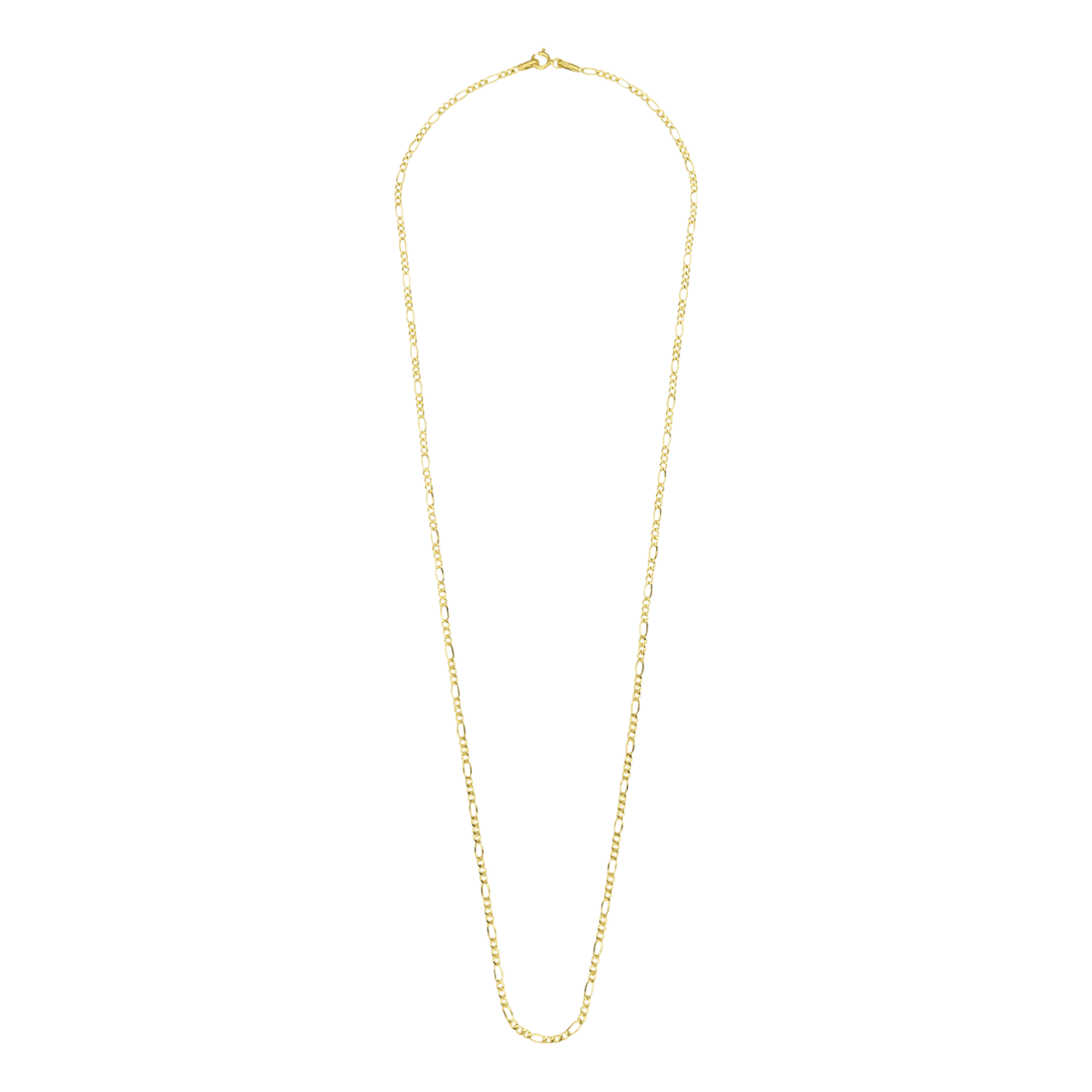 Halskette, Figaro, aus 375 Gold mit Diamantschliff