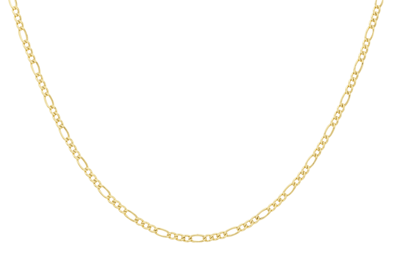 9 karaat ketting figaro diamond cut voor dames